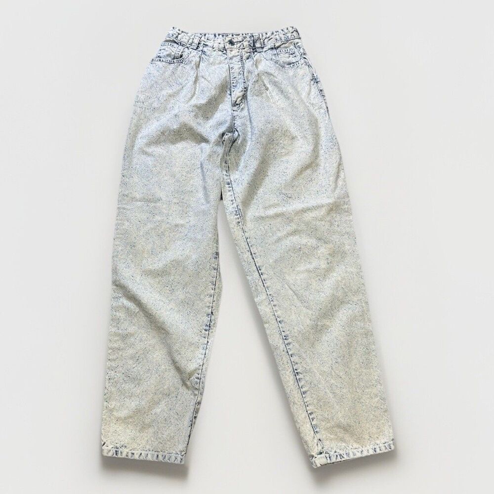 Vintage P.S. Gitano Acid Wash Jeans | Tapered High Waist Mom Jeans | Size ~26